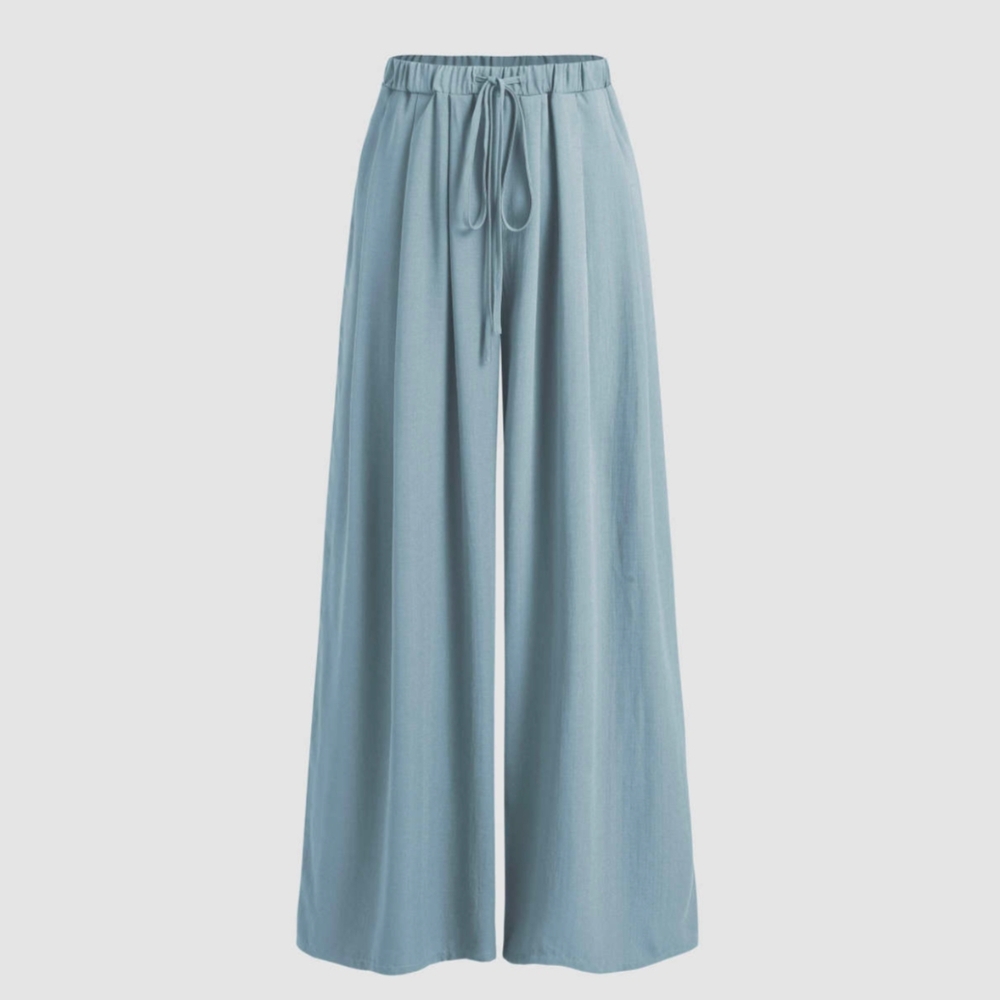 Elastic Waist Wide Leg Trousers